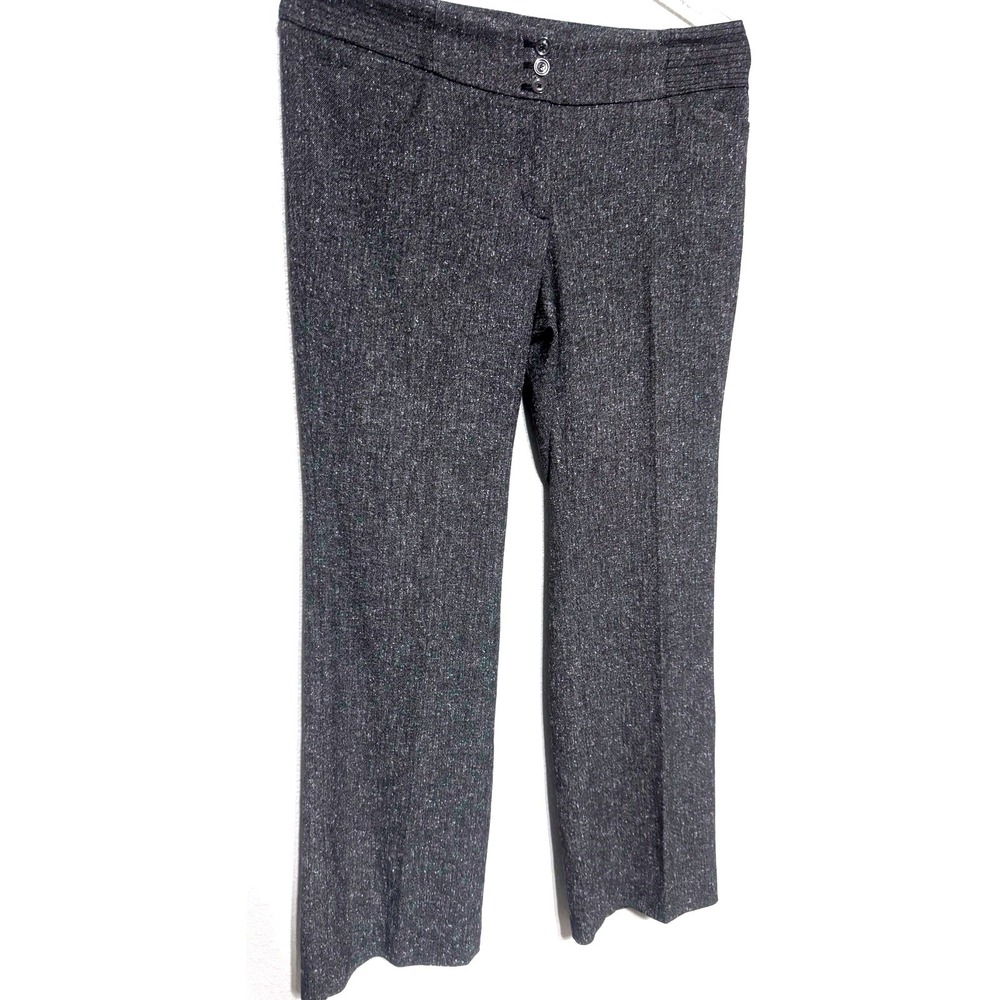 White House Black Market "Legacy" Career Pants Sz 8 R BootCut Dark Gray High-End
